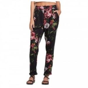 Abercrombie & Fitch Black Floral Pants